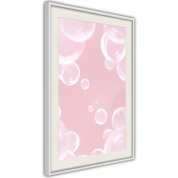 Poster - Bubble Pleasure  - wit passepartout