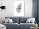 Poster - Lost Feather (Grey)  - wit