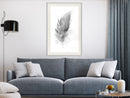 Poster - Lost Feather (Grey)  - wit passepartout