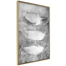 Poster - Delicate Feathers  - goud