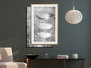 Poster - Delicate Feathers  - goud passepartout