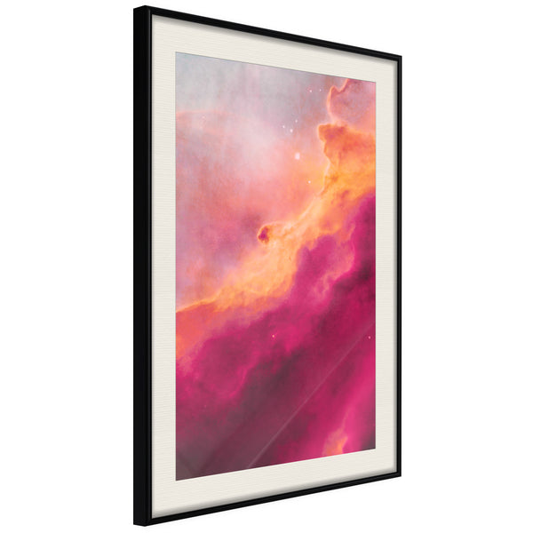 Poster - Explosion of Colours  - zwart passepartout