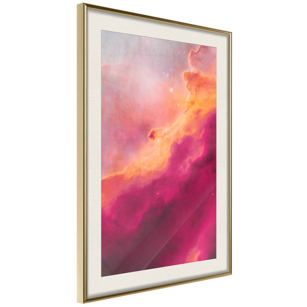 Poster - Explosion of Colours  - goud passepartout