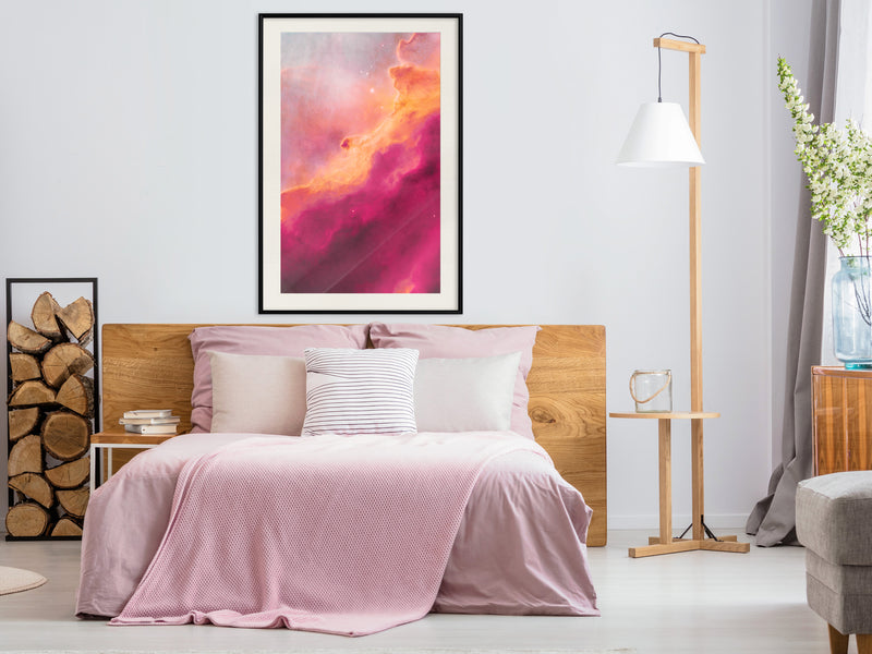 Poster - Explosion of Colours  - zwart passepartout