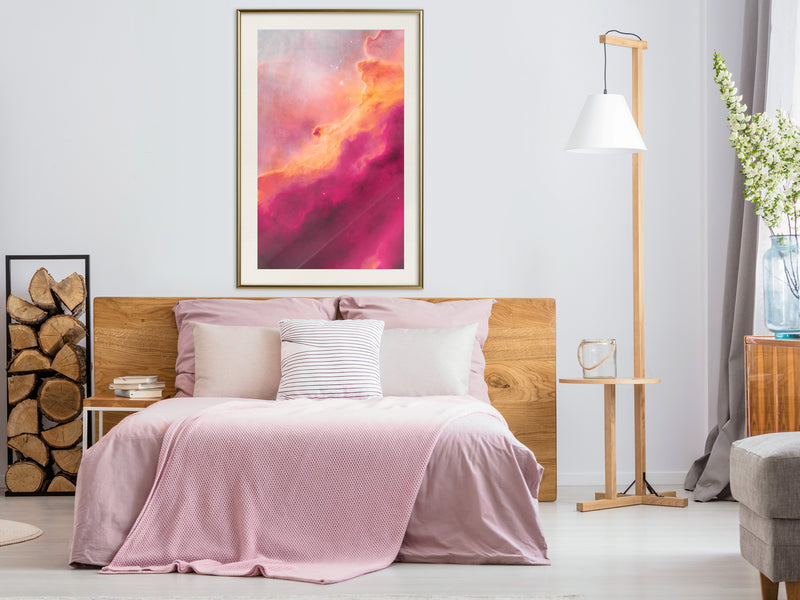 Poster - Explosion of Colours  - goud passepartout
