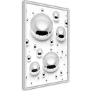 Poster - Silver Drops  - wit