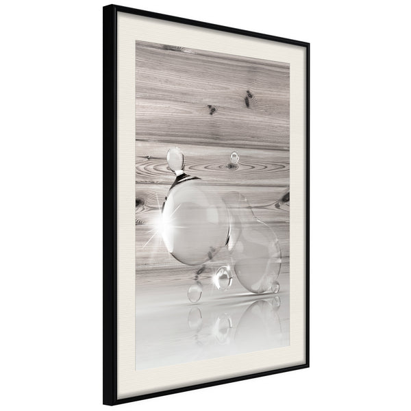 Poster - Joined Bubbles  - zwart passepartout