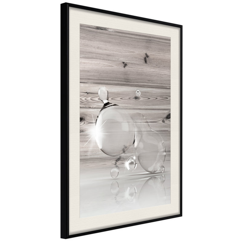 Poster - Joined Bubbles  - zwart passepartout