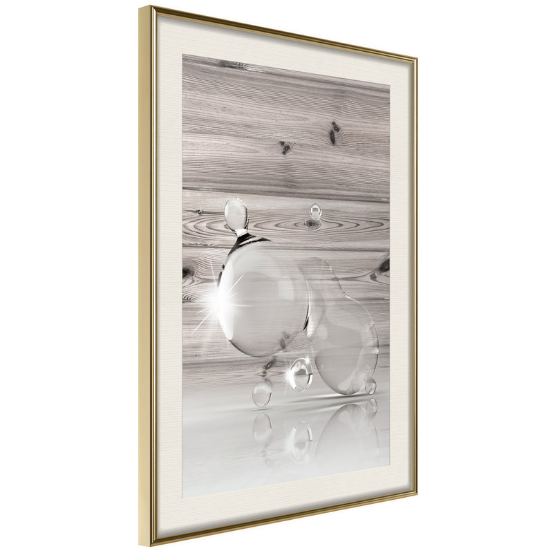 Poster - Joined Bubbles  - goud passepartout
