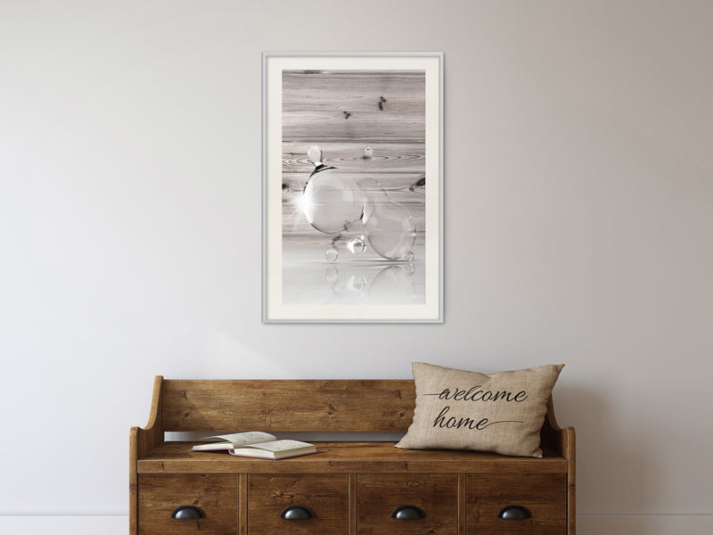 Poster - Joined Bubbles  - wit passepartout