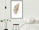 Poster - Lost Feather (Beige)  - zwart