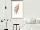 Poster - Lost Feather (Beige)  - goud passepartout