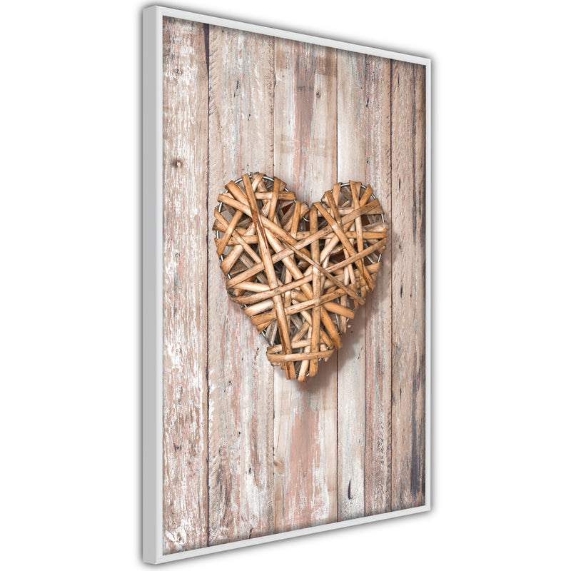 Poster - Wicker Love  - wit