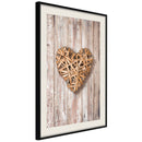 Poster - Wicker Love  - zwart passepartout