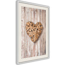Poster - Wicker Love  - wit passepartout