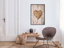 Poster - Wicker Love  - zwart