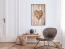 Poster - Wicker Love  - goud