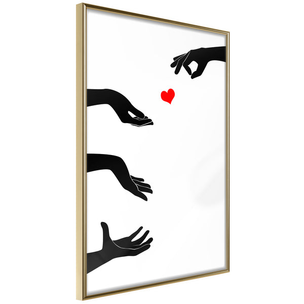 Poster - Playing With Love  - goud