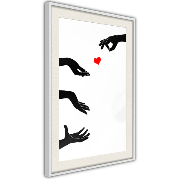 Poster - Playing With Love  - wit passepartout