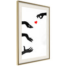 Poster - Playing With Love  - goud passepartout