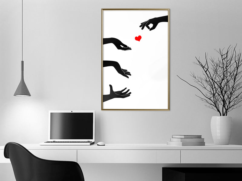 Poster - Playing With Love  - goud