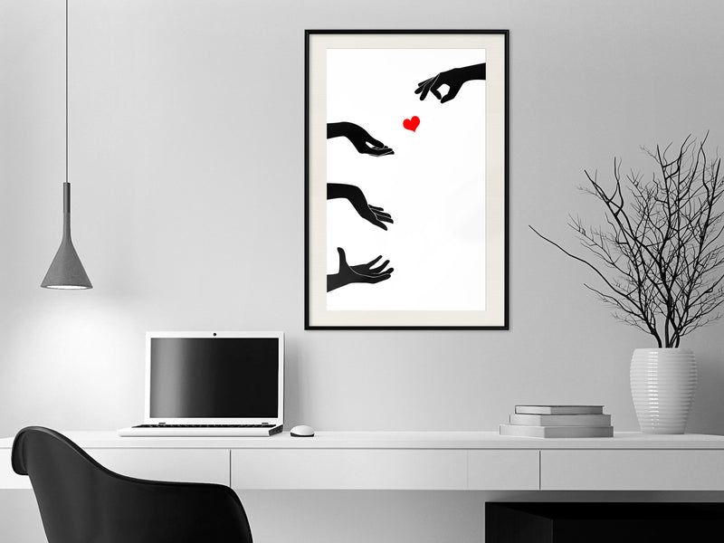 Poster - Playing With Love  - zwart passepartout