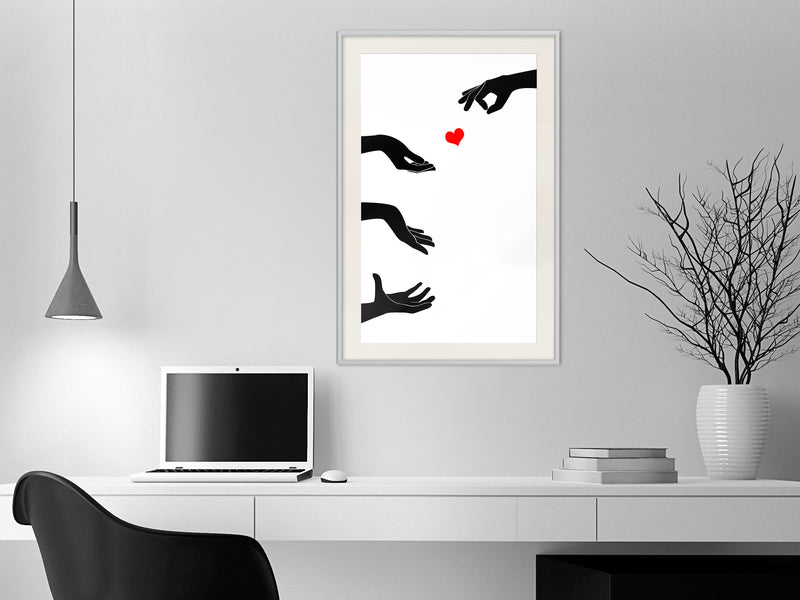 Poster - Playing With Love  - wit passepartout