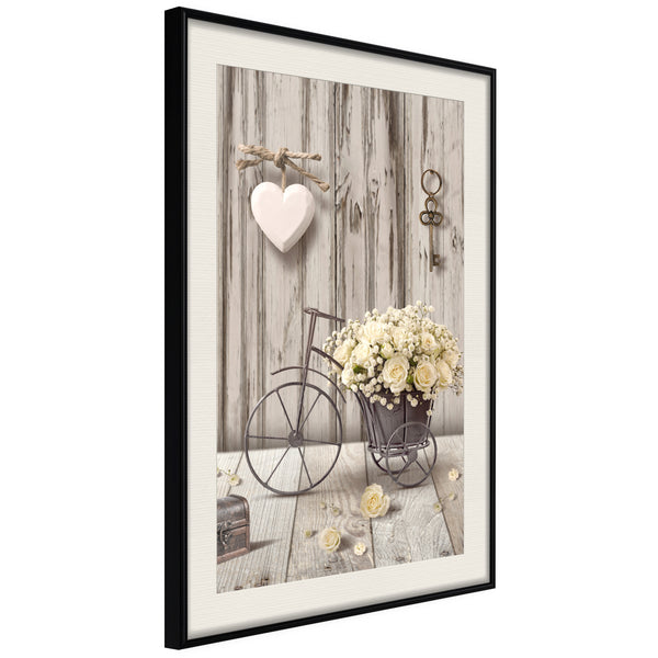 Poster - Retro Style  - zwart passepartout