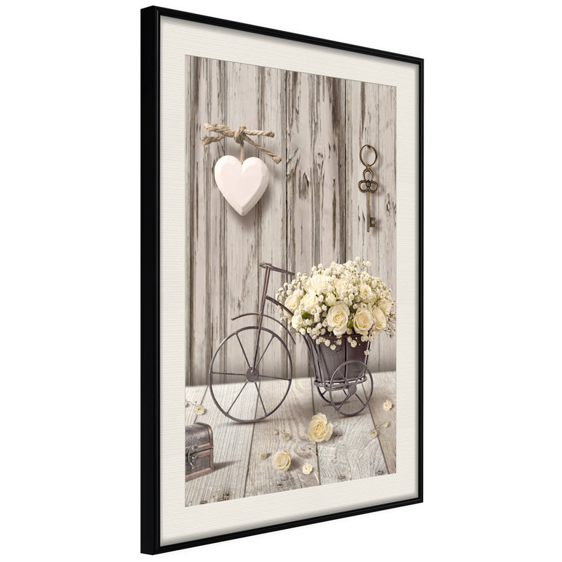 Poster - Retro Style  - zwart passepartout