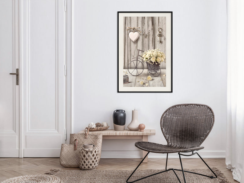 Poster - Retro Style  - zwart passepartout